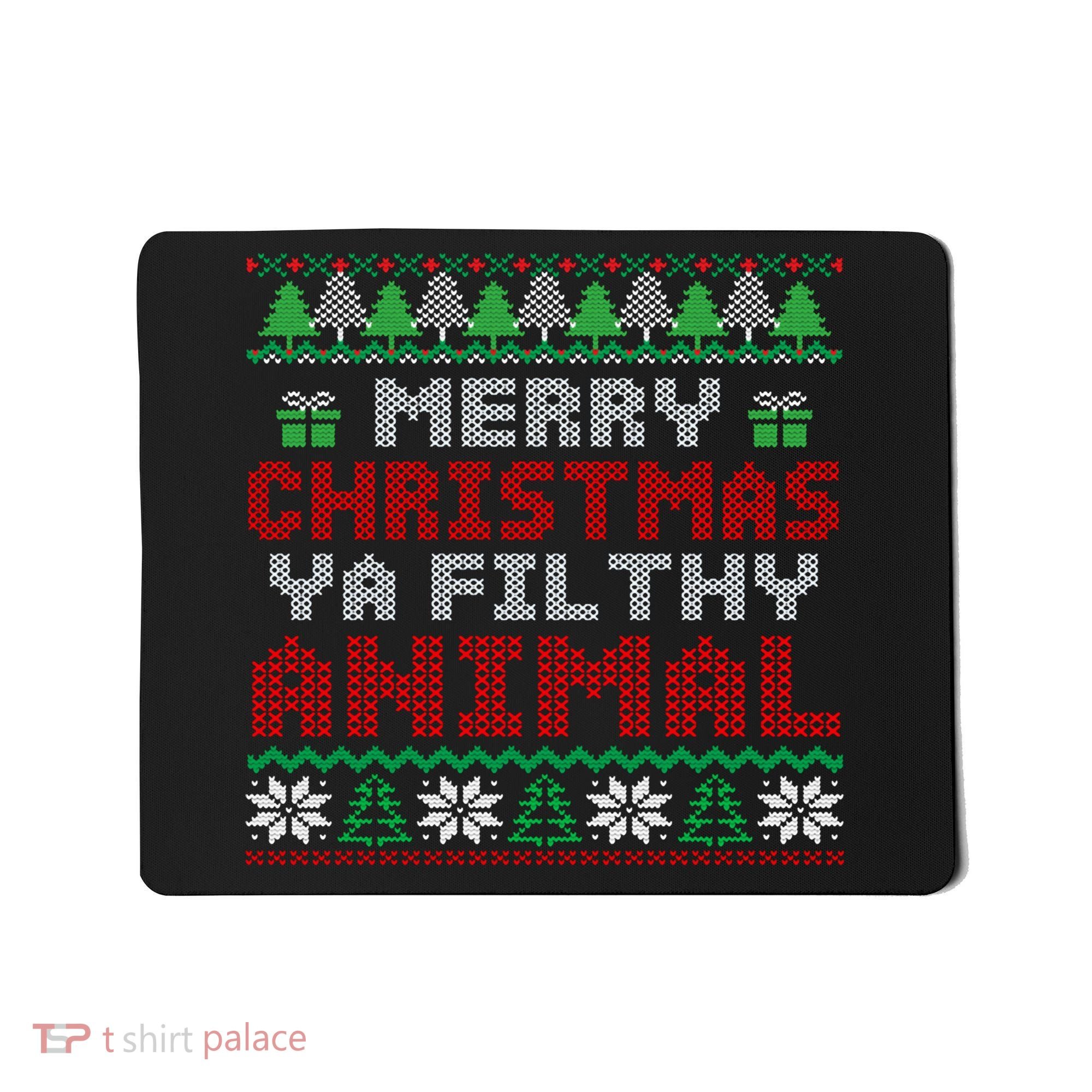 Merry Christmas Animal Filthy Ya Hoodie Mousepad
