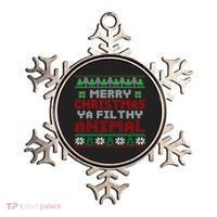 Merry Christmas Animal Filthy Ya Hoodie Ornament thumb 0