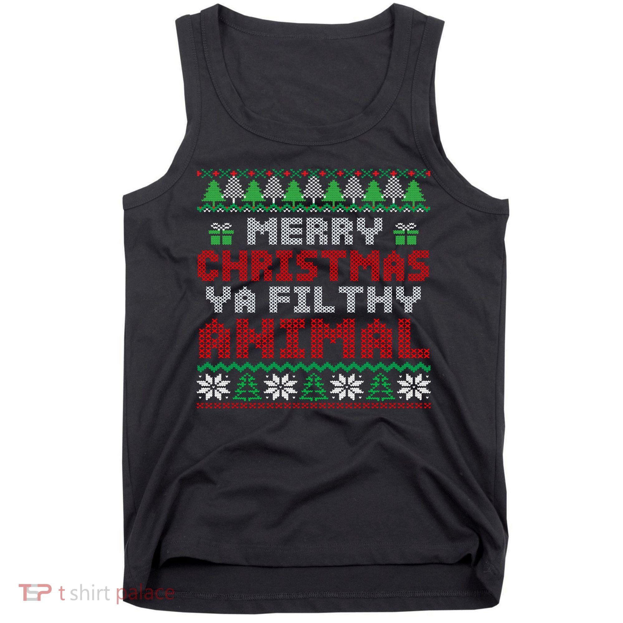 Merry Christmas Animal Filthy Ya Hoodie Tank Top