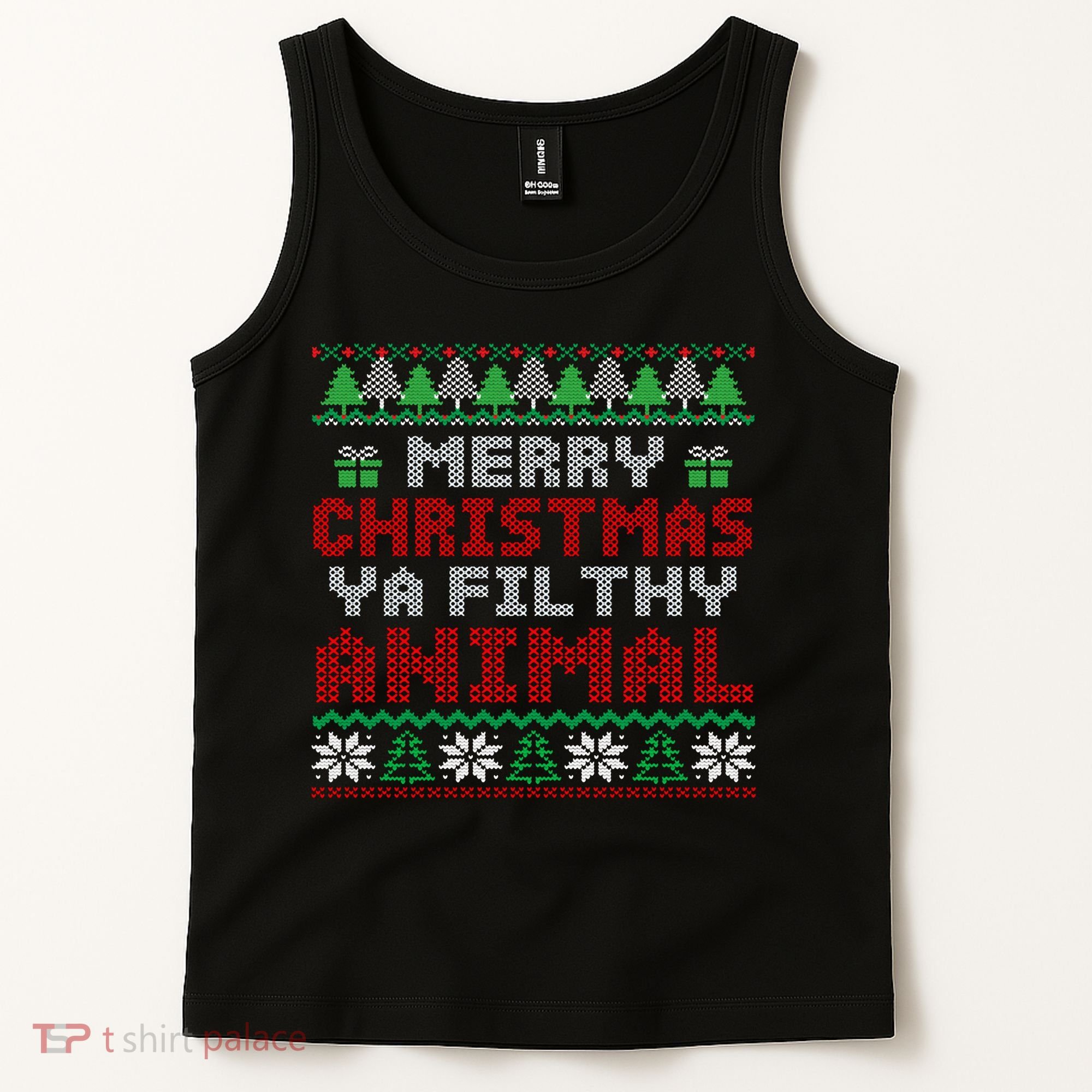 Merry Christmas Animal Filthy Ya Hoodie Tank Top