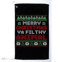 Merry Christmas Animal Filthy Ya Hoodie Golf Towel thumb 0