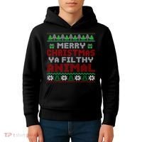 Merry Christmas Animal Filthy Ya Hoodie Kids Hoodie thumb 4