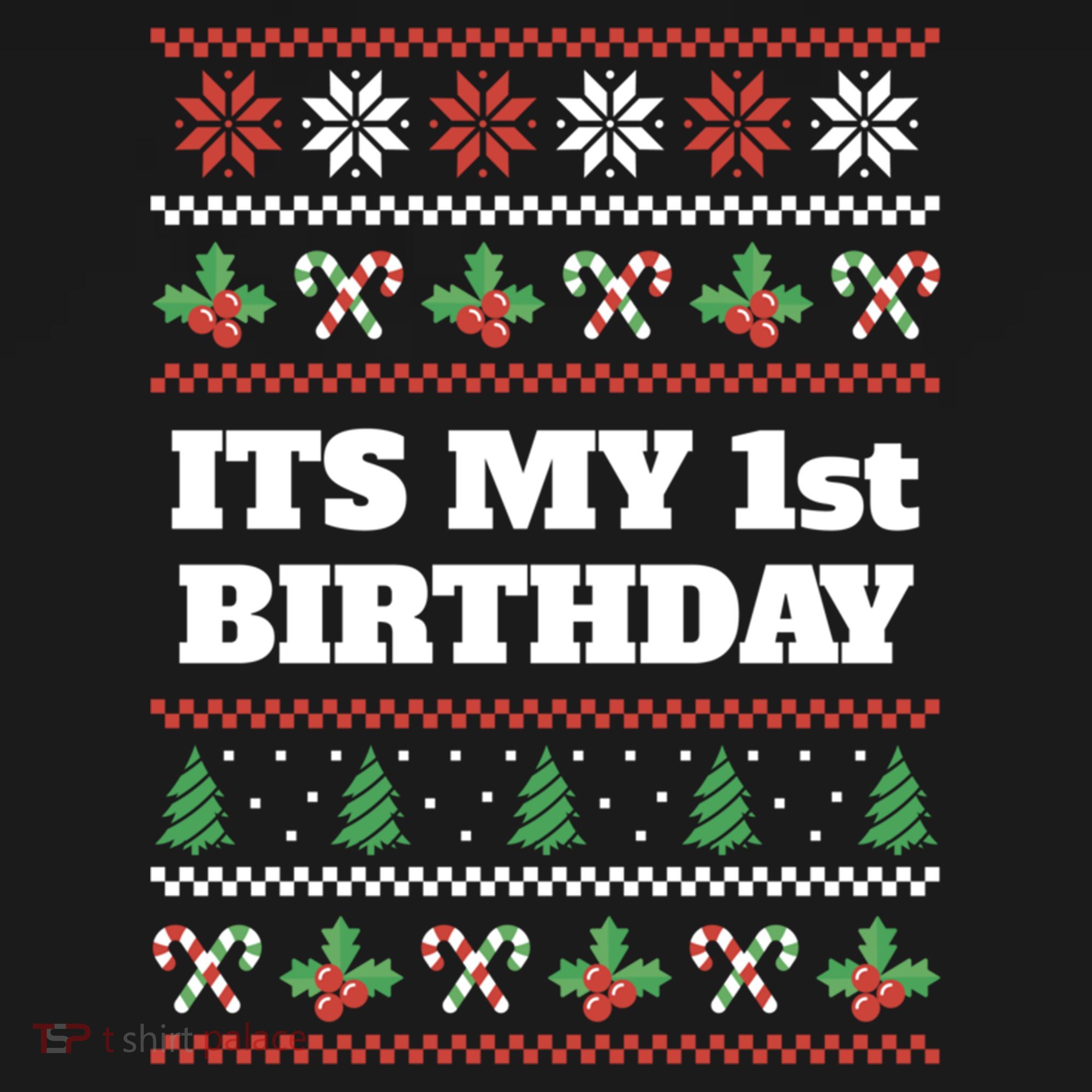 Merry Christmas And Yes Its My 1st Birthday Ugly Sweater Funny Gift Ornament