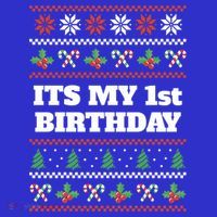 Merry Christmas And Yes Its My 1st Birthday Ugly Sweater Funny Gift Baby Bodysuit thumb 2