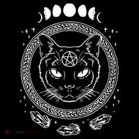 Moon Cat Alchemy Witch Dark Symbols Goth Halloween Long Sleeve Shirt thumb 2