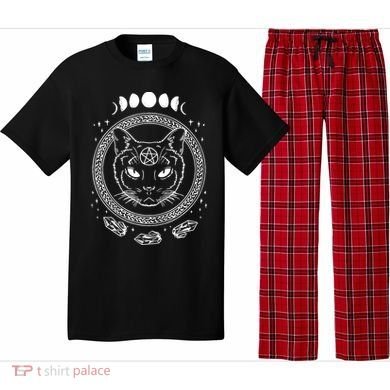Moon Cat Alchemy Witch Dark Symbols Goth Halloween Pajama Set