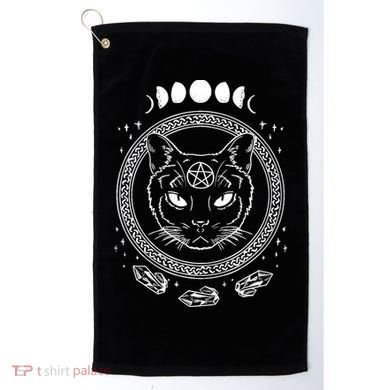 Moon Cat Alchemy Witch Dark Symbols Goth Halloween Golf Towel