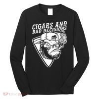 Monkey Cigars And Bad Decisions Long Sleeve Shirt thumb 0