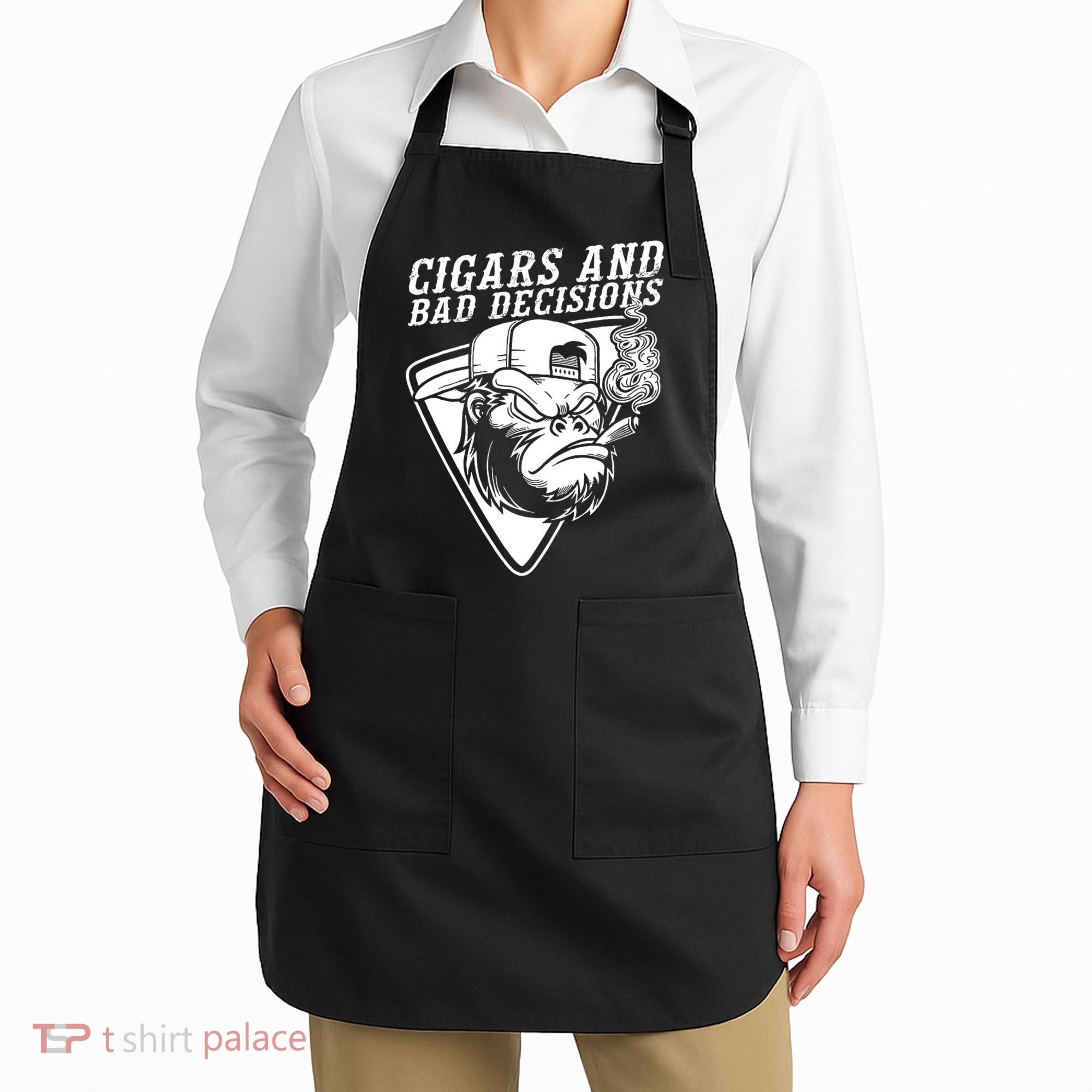 Monkey Cigars And Bad Decisions Apron