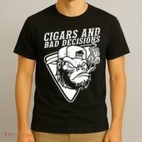 Monkey Cigars And Bad Decisions T-Shirt thumb 3