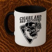 Monkey Cigars And Bad Decisions Coffee Mug thumb 2