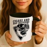 Monkey Cigars And Bad Decisions Coffee Mug thumb 3