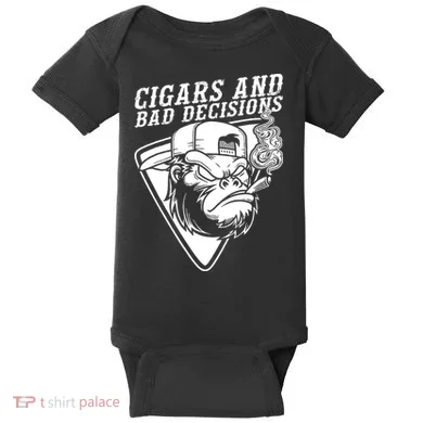 Monkey Cigars And Bad Decisions Baby Bodysuit