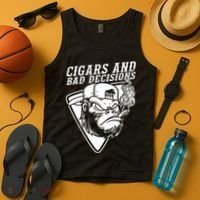 Monkey Cigars And Bad Decisions Tank Top thumb 4