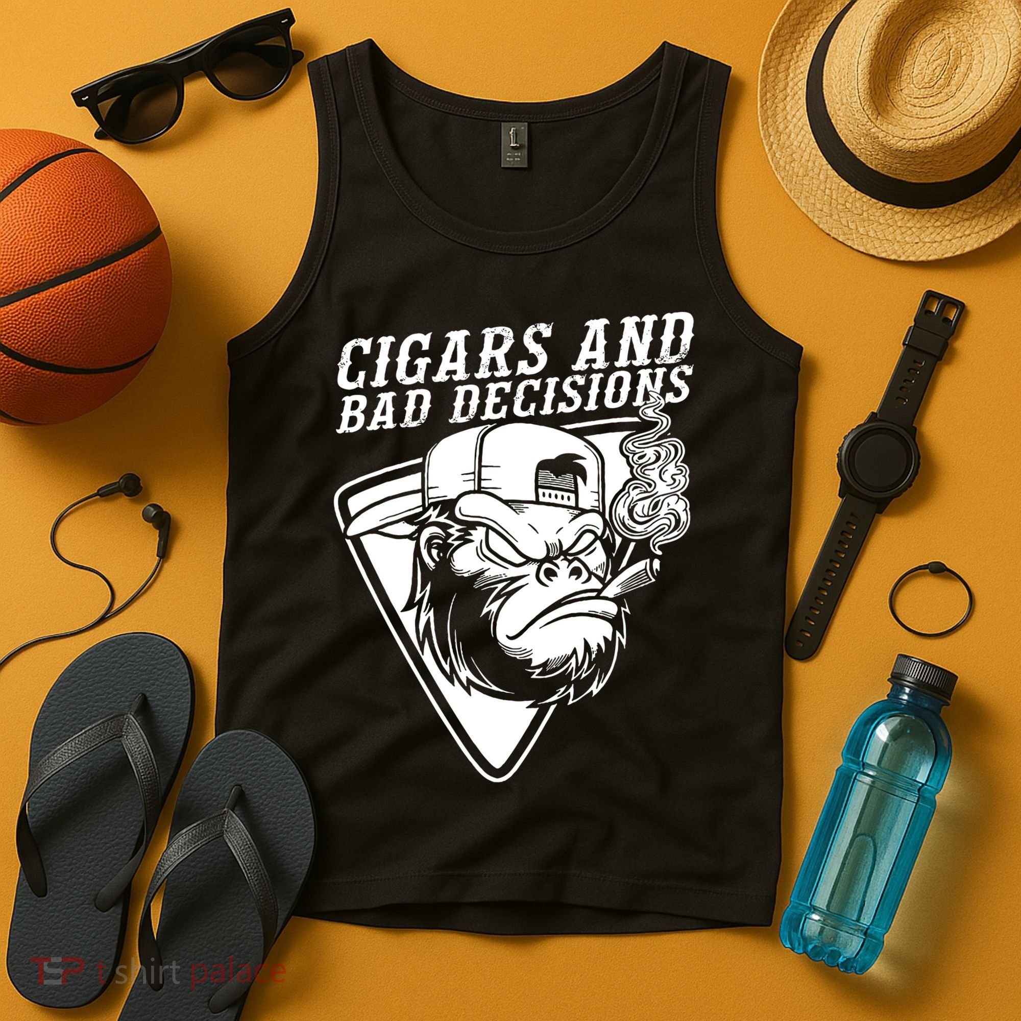 Monkey Cigars And Bad Decisions Tank Top