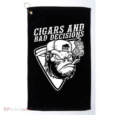 Monkey Cigars And Bad Decisions Golf Towel