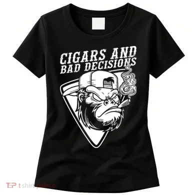 Monkey Cigars And Bad Decisions Women's T-Shirt