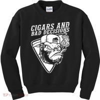 Monkey Cigars And Bad Decisions Kids Sweatshirt thumb 0