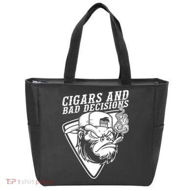 Monkey Cigars And Bad Decisions Tote Bag