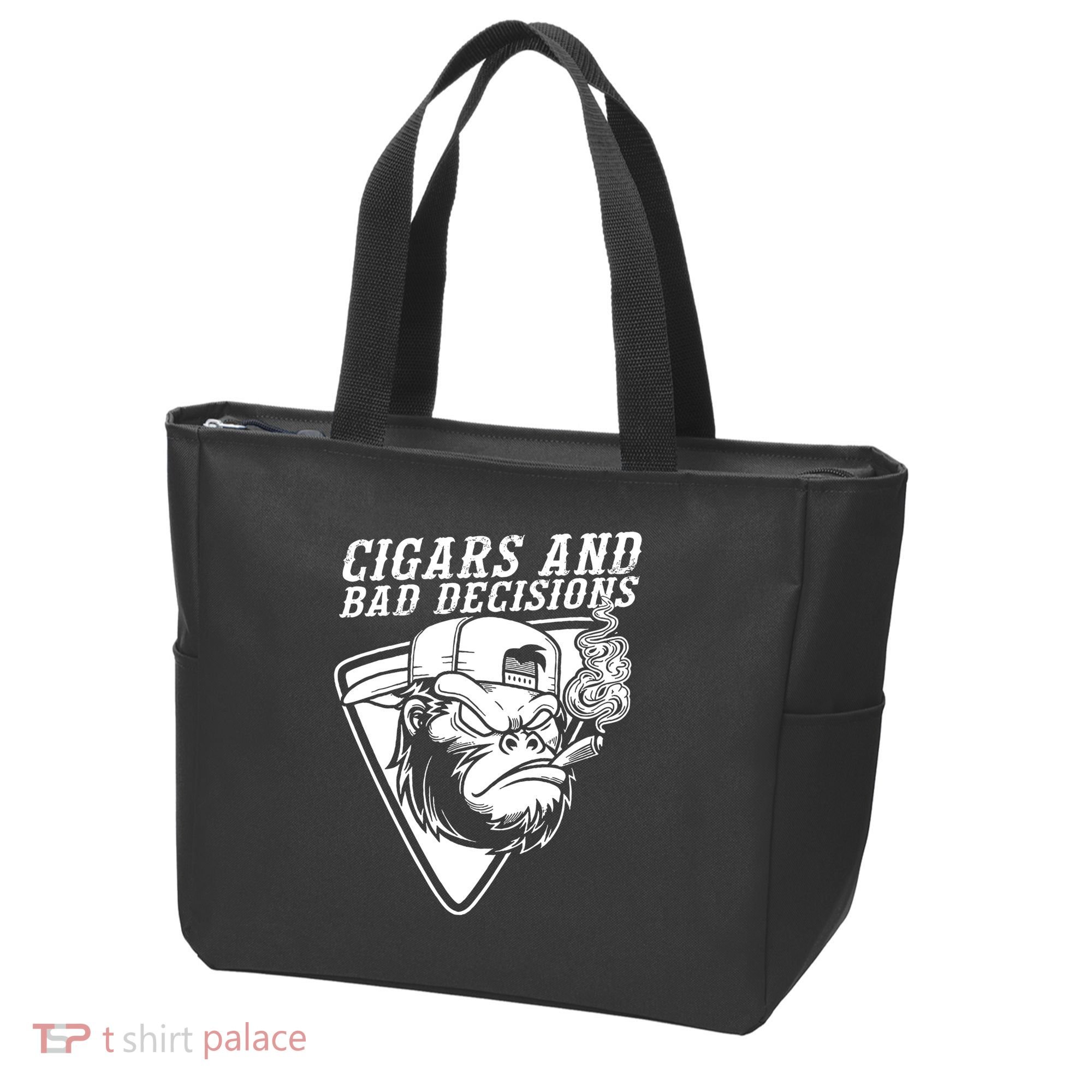 Monkey Cigars And Bad Decisions Tote Bag