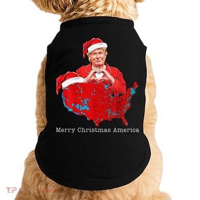 Merry Christmas America Donald Trump Coverage Xmas Pajamas Doggie Tank