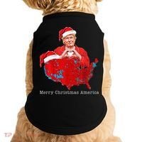 Merry Christmas America Donald Trump Coverage Xmas Pajamas Doggie Tank thumb 0