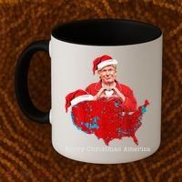 Merry Christmas America Donald Trump Coverage Xmas Pajamas Coffee Mug thumb 2