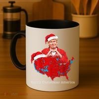 Merry Christmas America Donald Trump Coverage Xmas Pajamas Coffee Mug thumb 4