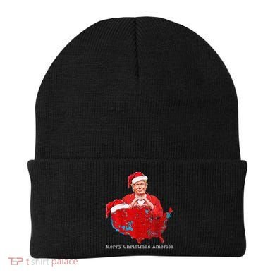 Merry Christmas America Donald Trump Coverage Xmas Pajamas Beanie