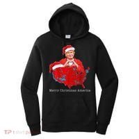 Merry Christmas America Donald Trump Coverage Xmas Pajamas Women's Hoodie thumb 0
