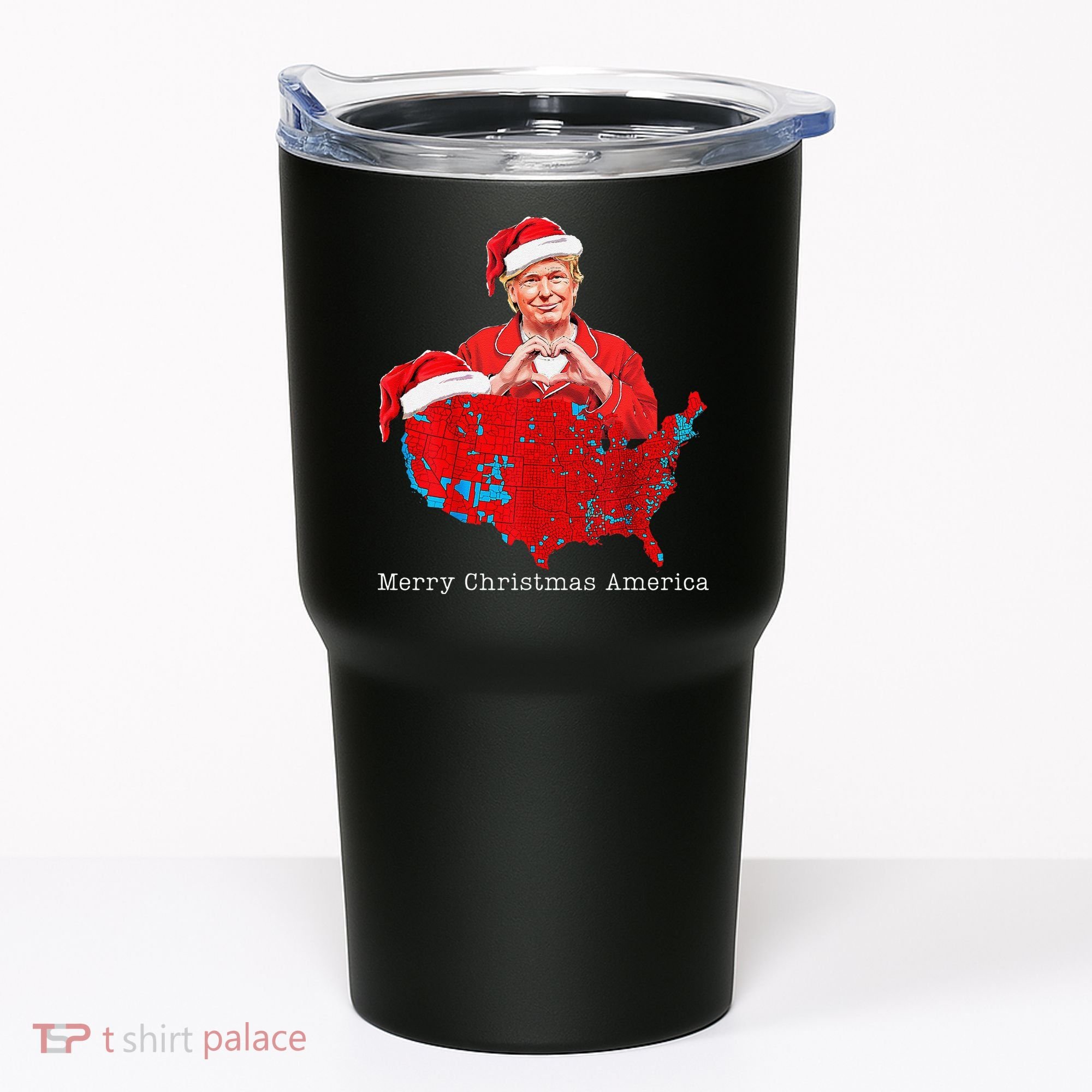 Merry Christmas America Donald Trump Coverage Xmas Pajamas Tumbler