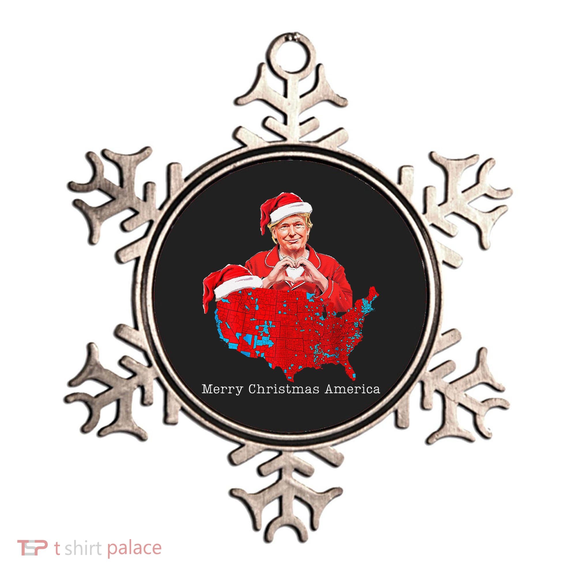 Merry Christmas America Donald Trump Coverage Xmas Pajamas Ornament