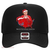Merry Christmas America Donald Trump Coverage Xmas Pajamas Hat thumb 0