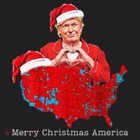 Merry Christmas America Donald Trump Coverage Xmas Pajamas Hat thumb 2