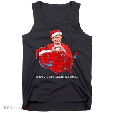 Merry Christmas America Donald Trump Coverage Xmas Pajamas Tank Top