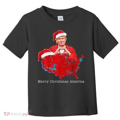 Merry Christmas America Donald Trump Coverage Xmas Pajamas Toddler T-Shirt