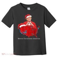 Merry Christmas America Donald Trump Coverage Xmas Pajamas Toddler T-Shirt thumb 0