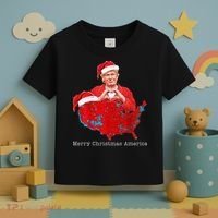 Merry Christmas America Donald Trump Coverage Xmas Pajamas Toddler T-Shirt thumb 3