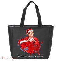 Merry Christmas America Donald Trump Coverage Xmas Pajamas Tote Bag thumb 0