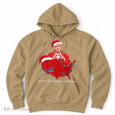Merry Christmas America Donald Trump Coverage Xmas Pajamas Hoodie