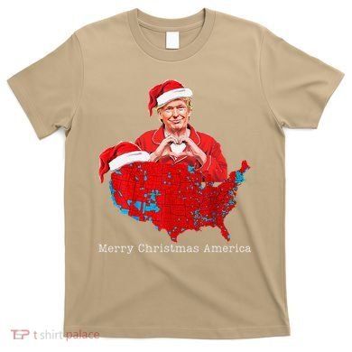 Merry Christmas America Donald Trump Coverage Xmas Pajamas T-Shirt