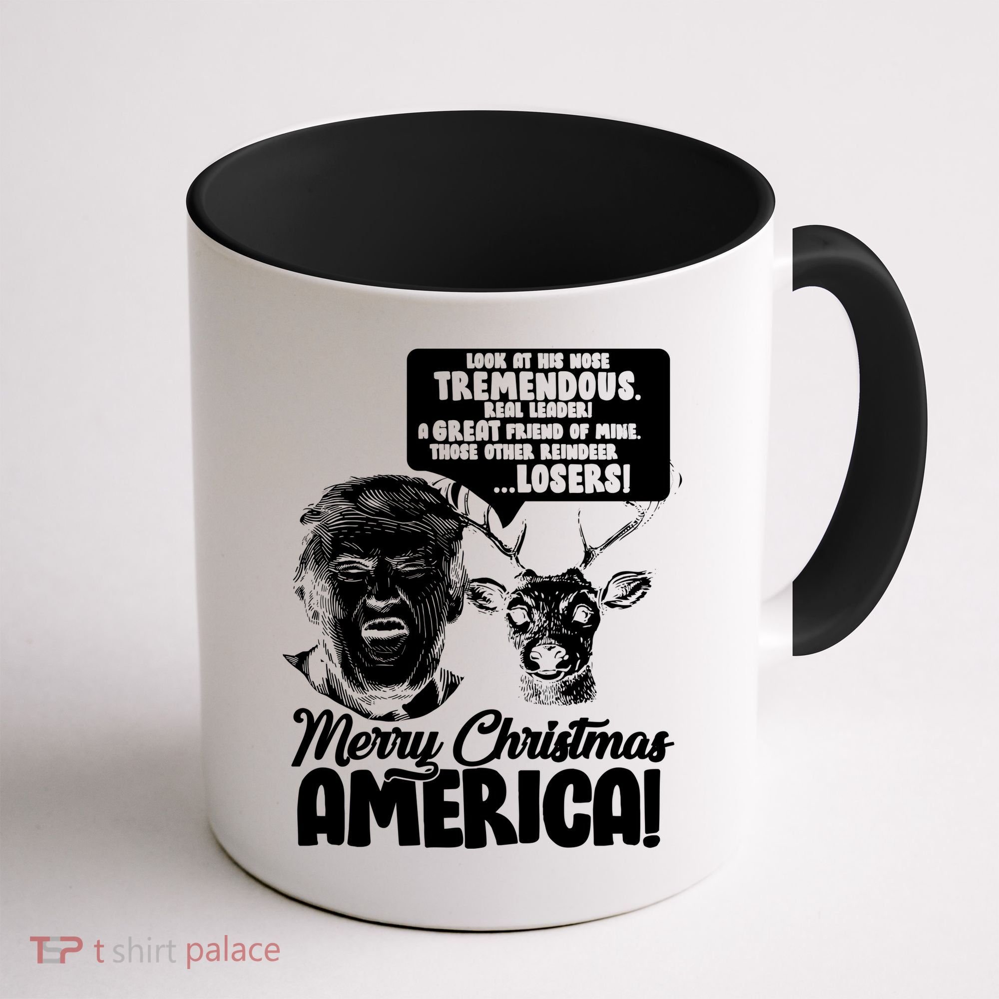 Merry Christmas America Trump Reindeer Coffee Mug