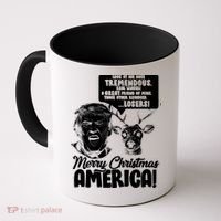 Merry Christmas America Trump Reindeer Coffee Mug thumb 0