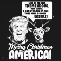 Merry Christmas America Trump Reindeer Women's Hoodie thumb 2
