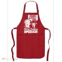 Merry Christmas America Trump Reindeer Apron thumb 0