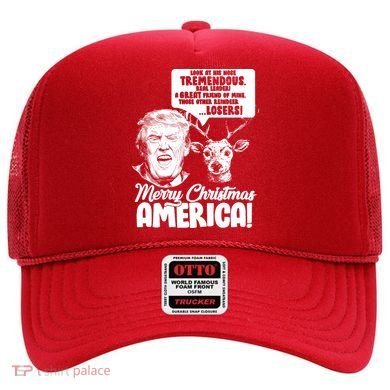 Merry Christmas America Trump Reindeer Hat