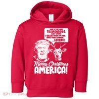 Merry Christmas America Trump Reindeer Toddler Hoodie thumb 0