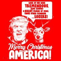 Merry Christmas America Trump Reindeer Visor thumb 3