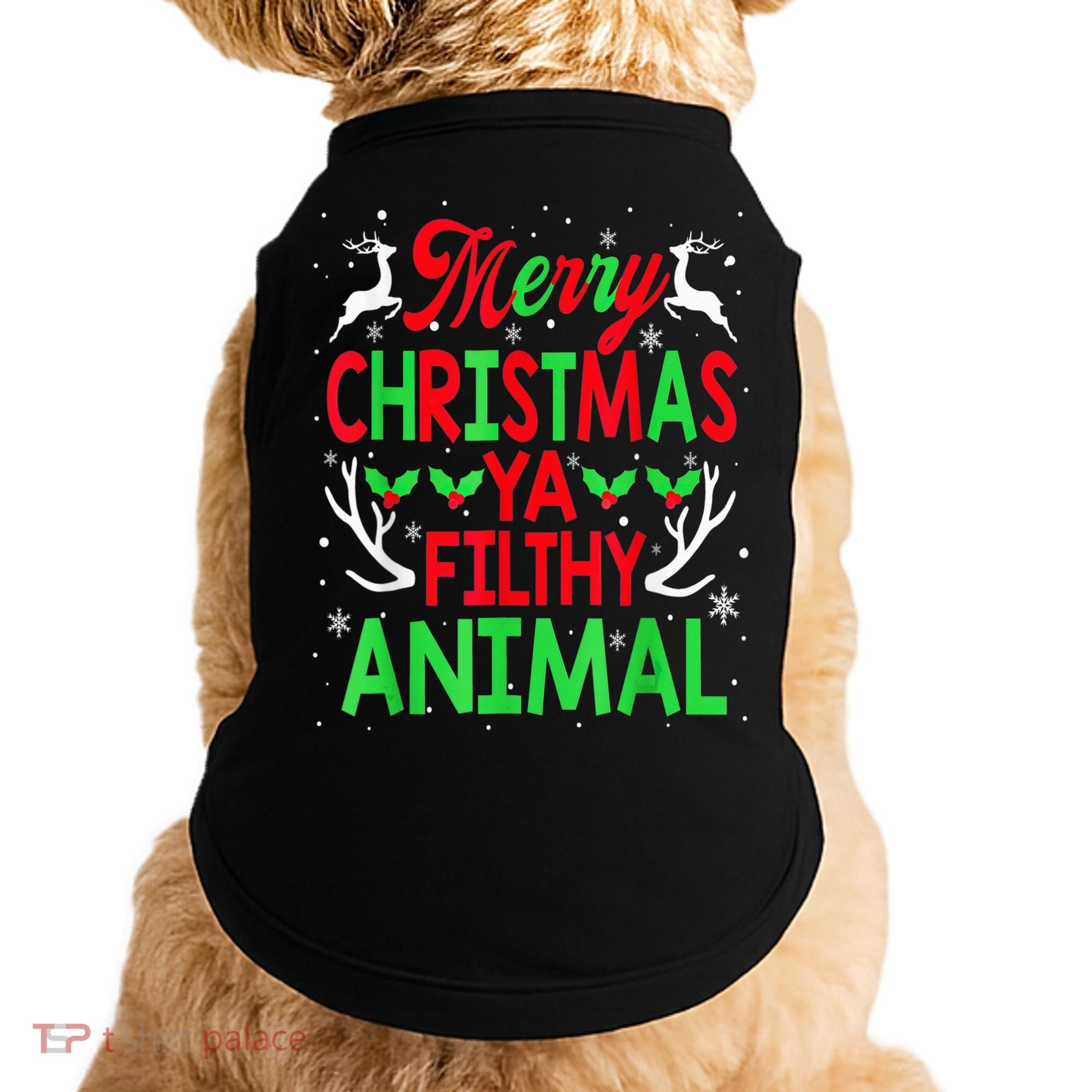 Merry Christmas Animal Filthy Ya  Wo Kid Doggie Tank