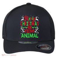 Merry Christmas Animal Filthy Ya  Wo Kid Flexfit Unipanel Trucker Cap thumb 0